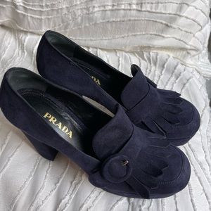 Prada suede high heels size 9